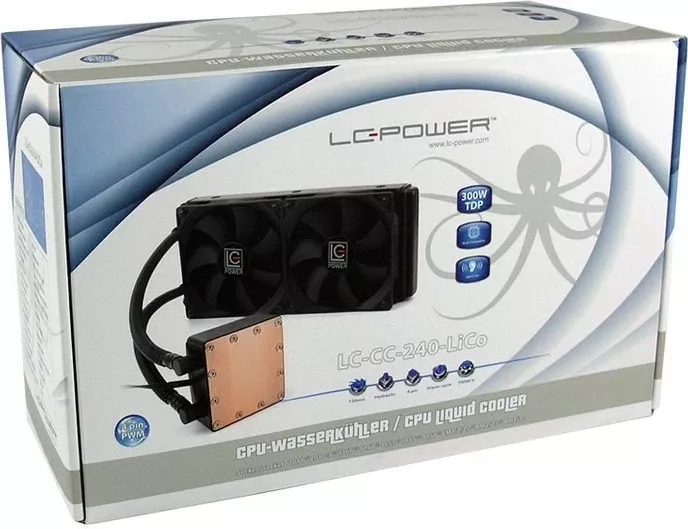 Ftohës me lëng all-in-one LC-Power LC-CC-240-LICO, 240mm, i zi