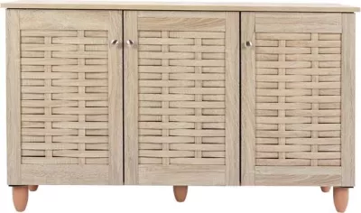 Dollap këpucësh druri, 3 dyer, FH2211.02, Sonama, 114x34x68