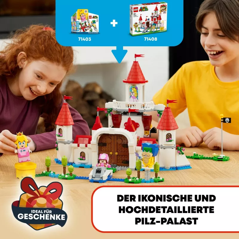 Set ndërtimi LEGO Super Mario Peach’s Castle, 1216 pjesë, shumëngjyrësh
