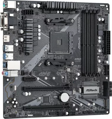 Pllakë amë ASRock B450M Pro4 R2.0, AMD, Socket AM4, 128 GB, e zezë