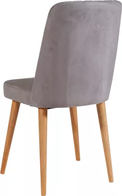 Set tavolinë me karrige për ngrënie, zgjatës, 4 pjesë, Skye Decor, ngjyrë pishë Atlantike, Soho gri