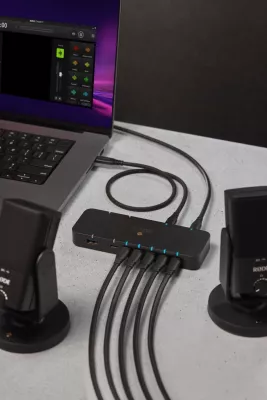 Hub USB RØDE Hub 10Gbps, 7x USB-C (1x PD 100W), 1x USB-A 3.2, lexues SD/microSD, zi, set me kabllo e adaptorë rryme