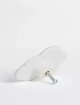 Dorez dekorative në formë reje, porcelan i bardhë, Evila Originals