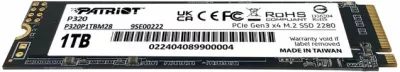 SSD M.2 NVMe Patriot P320 P320P1TBM28 1TB PCIe Gen3 x4 2280
