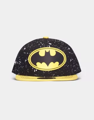 Kapele snapback për fëmijë Difuzed Warner Batman, e rregullueshme, me patch gome, zezë/verdhe