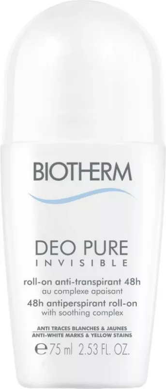 Deodorant Biotherm, Pure Invisible Roll-On, 75 ml