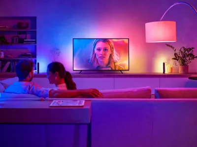 Dritë LED Philips Hue Play gradient lightstrip 55 inch, Bluetooth/Zigbee, Ngjyrë e zezë