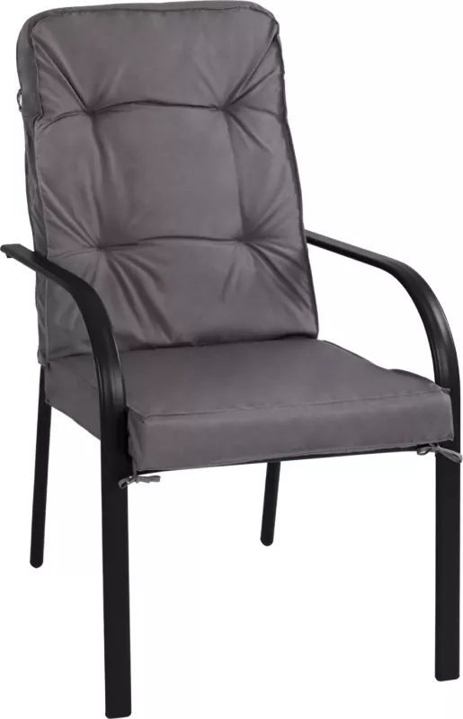 Karrige metalike Endika FH5680.01 ngjyrë gri me jastëk 60x71x105 cm