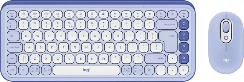 Tastierë dhe maus Logitech POP ICON COMBO, Lila