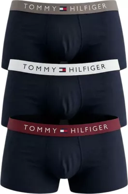 Të brendshme për meshkuj Tommy Hilfiger 3P Trunk WB UM0UM03908, të zeza/blu [Madhësia: S]