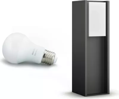 Llambë smart Philips Hue Turaco Sockel, 1x9W, LED, anthracite