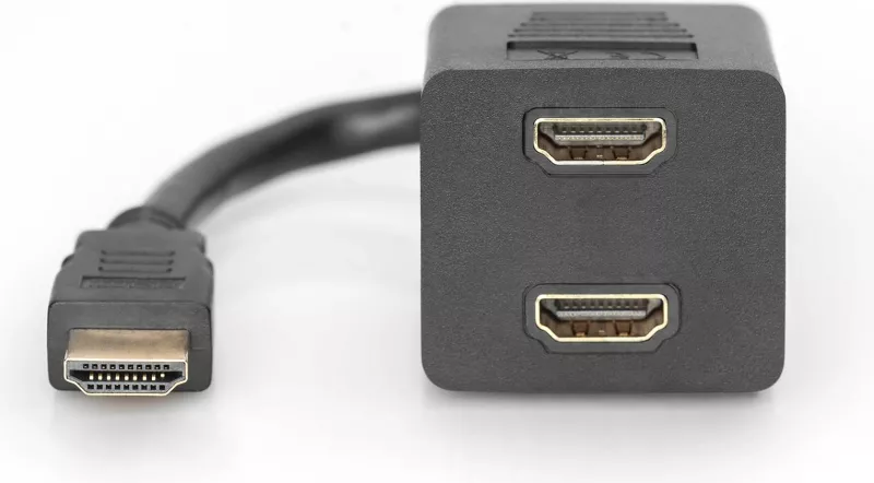 Kabëll HDMI Y-Splitter Digitus, 0.2 m, HDMI Type A, 2 x HDMI Type A, 1920 x 1200, e zezë