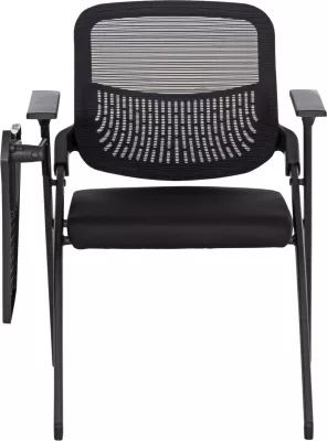 Karrige konferencash palosëse me tavolinë shkrimi DENO FH1209.01, material rrjetë e zezë, 60x59x87cm, set prej 2 copash