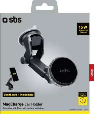 Mbështjellës makinës SBS TESUPMAGEXTWIR15W me karikim wireless, MagSafe, i zi