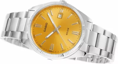 Orë dore për meshkuj Casio, argjendtë