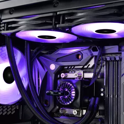 Ventilator për Kasë DeepCool RF120-3in1, 12 cm,, 3 copë, e zezë