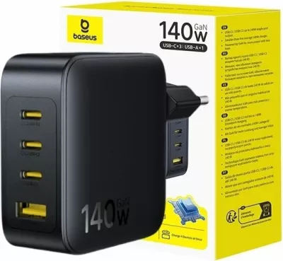 Karikues muri Baseus EnerFill FH11 140W GaN, 3xUSB-C + USB-A, PD3.1/QC, E0121J00, i zi