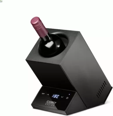 Ftohës shishe vere CASO WineCase One (MPN 614) 5-18°C, 1 shishe, e zezë/argjendtë