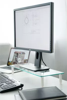 Mbajtëse monitori Digitus universal, xham i temperuar, 33-81.3cm, transparente