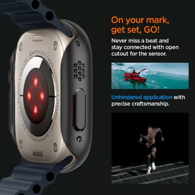 Mbështjellës Spigen Thin Fit për Apple Watch Ultra 49mm, Zi