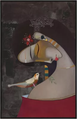 Pikturë dekorative në kanavacë, shumëngjyrëshe, 70x110x5cm, dru