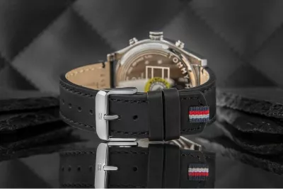 Orë dore për meshkuj Tommy Hilfiger, e zezë