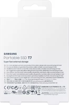 SSD portabël Samsung T7, 1 TB, USB Type-C, 3.2 Gen 2, Blu