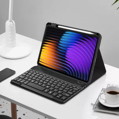 Mbështjellës me tastierë Bluetooth Tech-Protect SC Pen për Xiaomi Pad 7 / 7 Pro, i zi