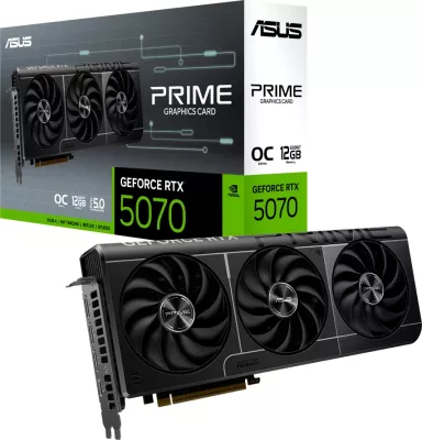 Kartë grafike ASUS Prime GeForce RTX 5070 OC Edition PRIME-RTX5070-O12G 12GB GDDR7 PCIe 5.0, e zezë