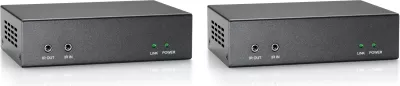 Kit zgjatues HDMI LevelOne HVE-92, HDBaseT, 100m, 802.3af PoE, 3840 x 2160 piksel, transmetues & pranues AV, Gri