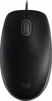 Maus Logitech B110 Silent (910-005508), me kabllo USB, 1000 dpi, 3 butona, i zi