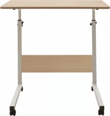 Tavolinë metalike për kompjuter Piper MDF, ngjyrë lisi të çelur, 60x40x69-90cm