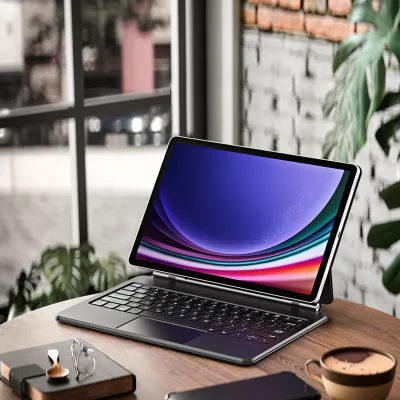 Mbështjellës me tastierë Bluetooth Dux Ducis MK Series për Samsung Galaxy Tab S9+, S8+, S7+, i zi