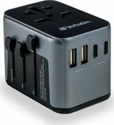 Adapter udhëtimi universal Verbatim UTA-03 Global 49545, i zi