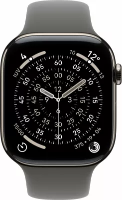 Smartwatch Apple Watch S11 Titan Natur Cellular 42mm, LTE, rrip sport steingrau S/M