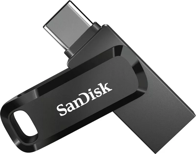 USB SanDisk Ultra Dual Drive Go, 64 GB, USB Type-A / USB Type-C, 3.2 Gen 1, e zezë