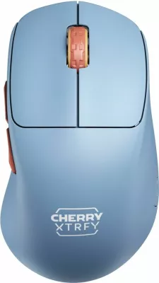 Maus CHERRY XTRFY M64 Wireless, 26000 DPI, Blu, Kafe, Turquoise