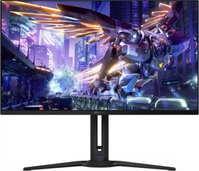 Monitor gaming GIGABYTE AORUS FO32U2P 31.5\" OLED UHD 4K 240Hz 0.03ms, me altoparlantë, i zi