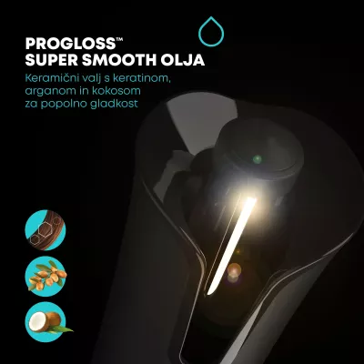 Makinë kaçurrela automatike Revamp Progloss Hollywood Curl CL-2000, 25mm, 150-210°C, me rrotullim majtas/djathtas, e zezë, me mbështetëse silikoni