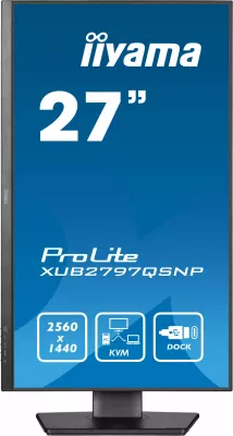 Monitor iiyama ProLite XUB2797QSNP-B1, 27", WQHD, LED, 1 ms, e zezë