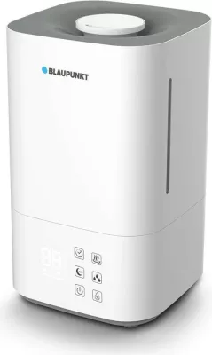 Lagështues ajri, Blaupunkt AHS701, 4 L, 350 ml/h, humidistat 40-80%, mjegull e ftohtë/ngrohtë, HEPA H13 dhe jonizim, aromaterapi, timer 10h, me telekomandë, e bardhë