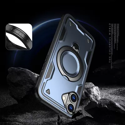 Mbështjellës Hurtel Hybrid Armor Trendy me MagSafe për iPhone 16 Plus, Blu
