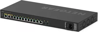 Switch NETGEAR M4250 12-P AV Line POE+, 10 porte Gigabit, rackmount, i zi
