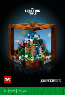 Set ndërtimi LEGO Minecraft 21265, The Crafting Table, 1195 pjesë, multikolor