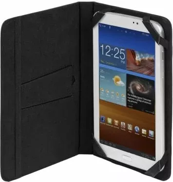 Mbështjellës me stand për tablet 7" RIVACASE 3212, mbyllje magnetike, poliuretani, i zi