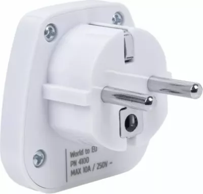 Adapter udhëtimi RIVACASE PS4100, World to EU, 2500 W, i bardhë