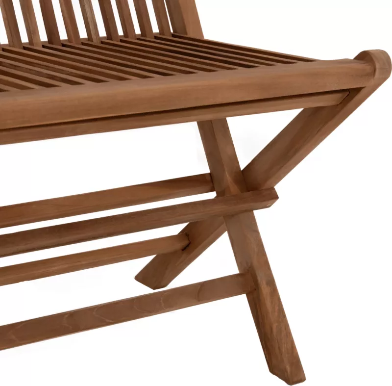 Karrige e palosshme KENDALL FH9541, dru TEAK, ngjyrë natyrale, 120x62x89H cm