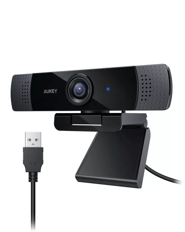Webcam AUKEY PC-LM1E, 2 MP, Full HD, 30 fps, E zezë