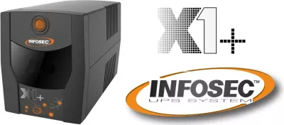 UPS INFOSEC X1+ 1000, 1000VA, 500W, 2x FR/Schuko, e zezë
