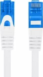 Patchcord Lanberg Cat.6A S/FTP LSZH CCA 1m, i bardhë